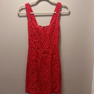 Reformation Humphrey Dress Red Polka Dot